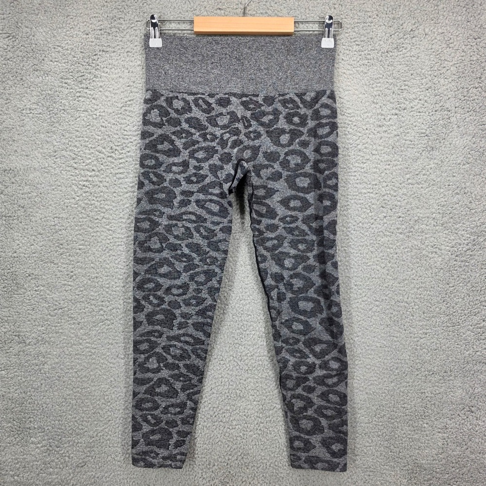 NVGTN Womens Wild Leopard Seamless Leggings Grey Marl High‎ Waisted Size Small